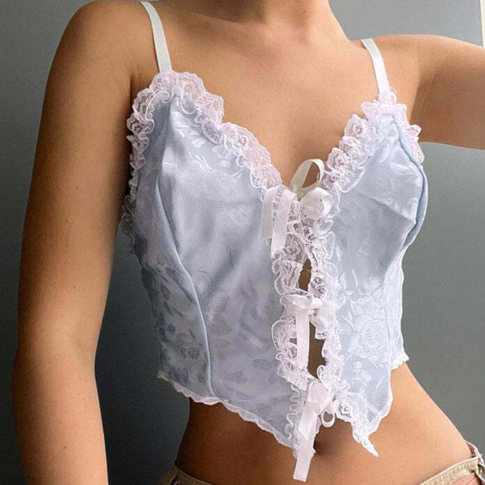 Kawaii Angelic Celestite Corset Top for Gen Z Fashionistas