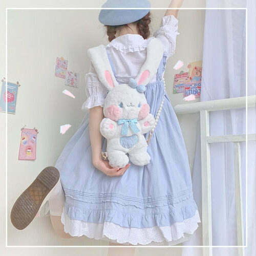 Kawaii Celestite Bunny Backpack - Gen Z Streetwear for Fairycore & Princesscore Fans