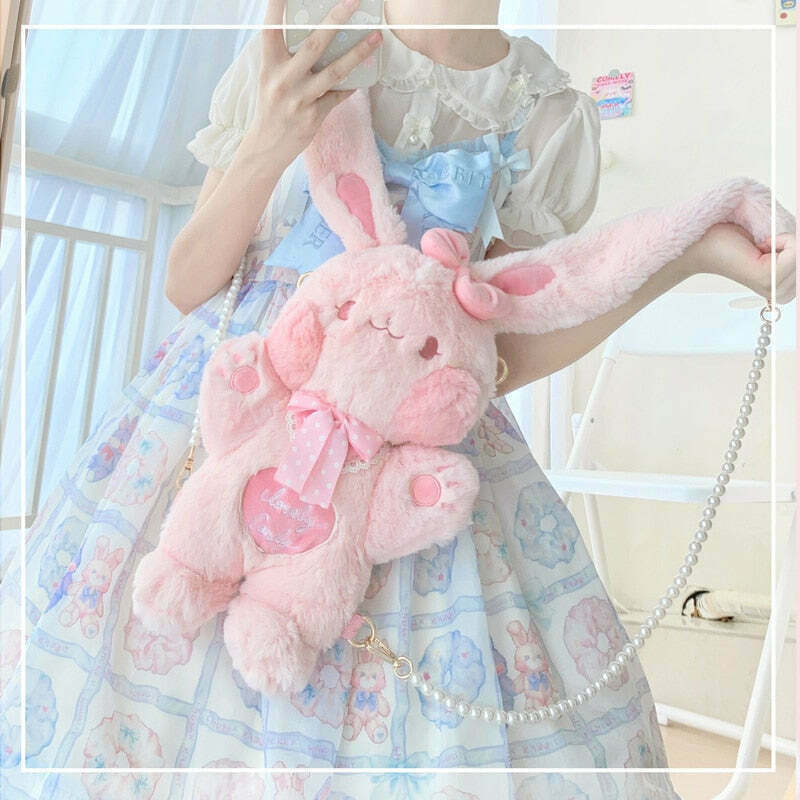 Kawaii Celestite Bunny Backpack - Gen Z Streetwear for Fairycore & Princesscore Fans