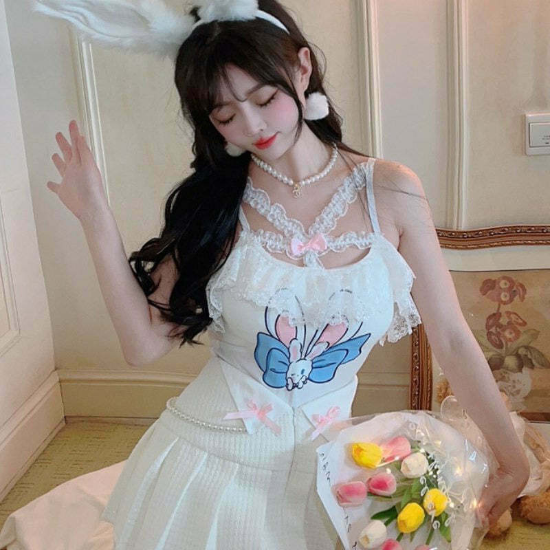 Kawaii Easter Bunny Fairycore Princesscore Top for Gen Z Streetwear