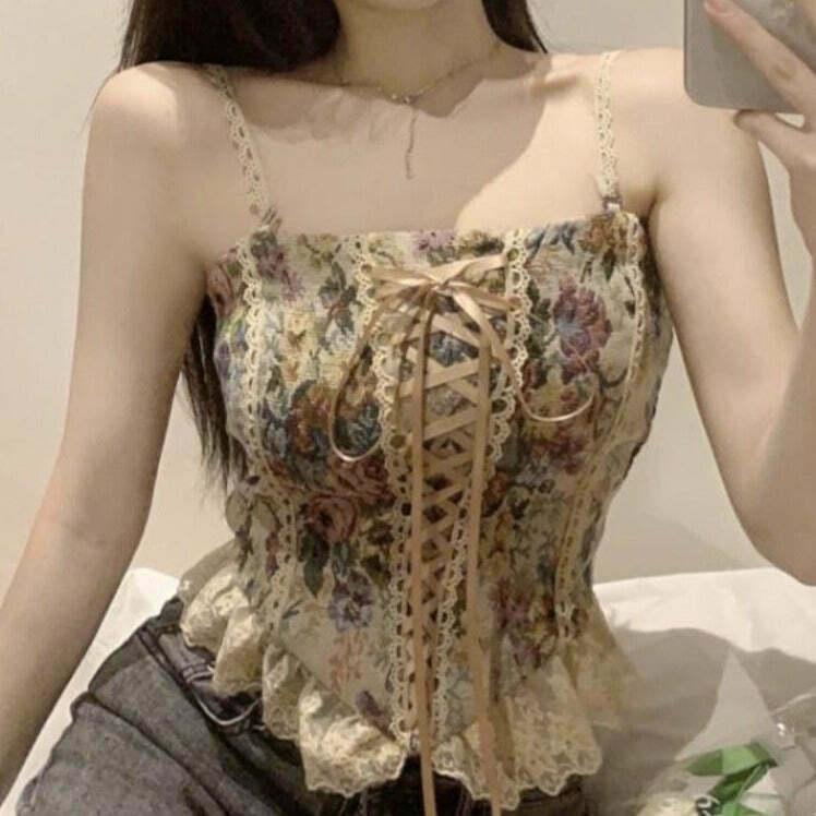 Kawaii Fairycore Corset Top for Gen Z Fashionistas