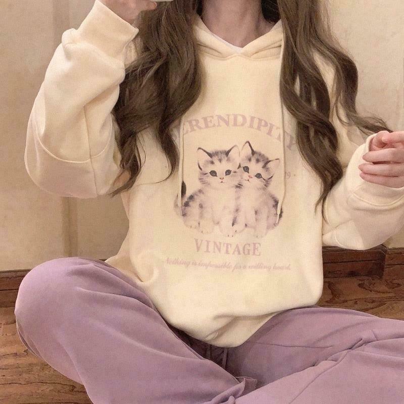 Kawaii Fairycore Princesscore Hoody Sweater - Gen Z Streetwear for Y2K Fashion