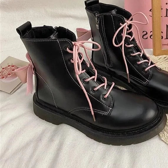 Kawaii Gothic Balletcore Boots for Gen Z Streetwear Fashion