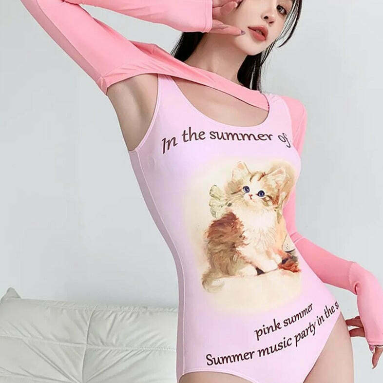 Kawaii Poolside Party Swimwear for Gen Z and K-POP Fashion Enthusiasts