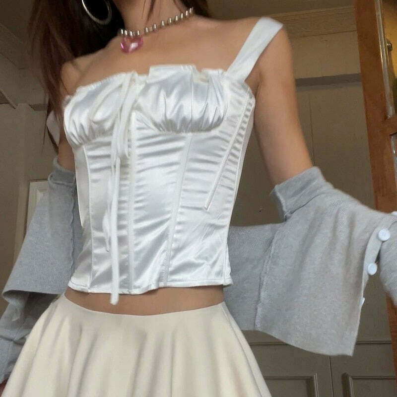 Kawaii Princesscore Corset Top for Gen Z Streetwear Fashion