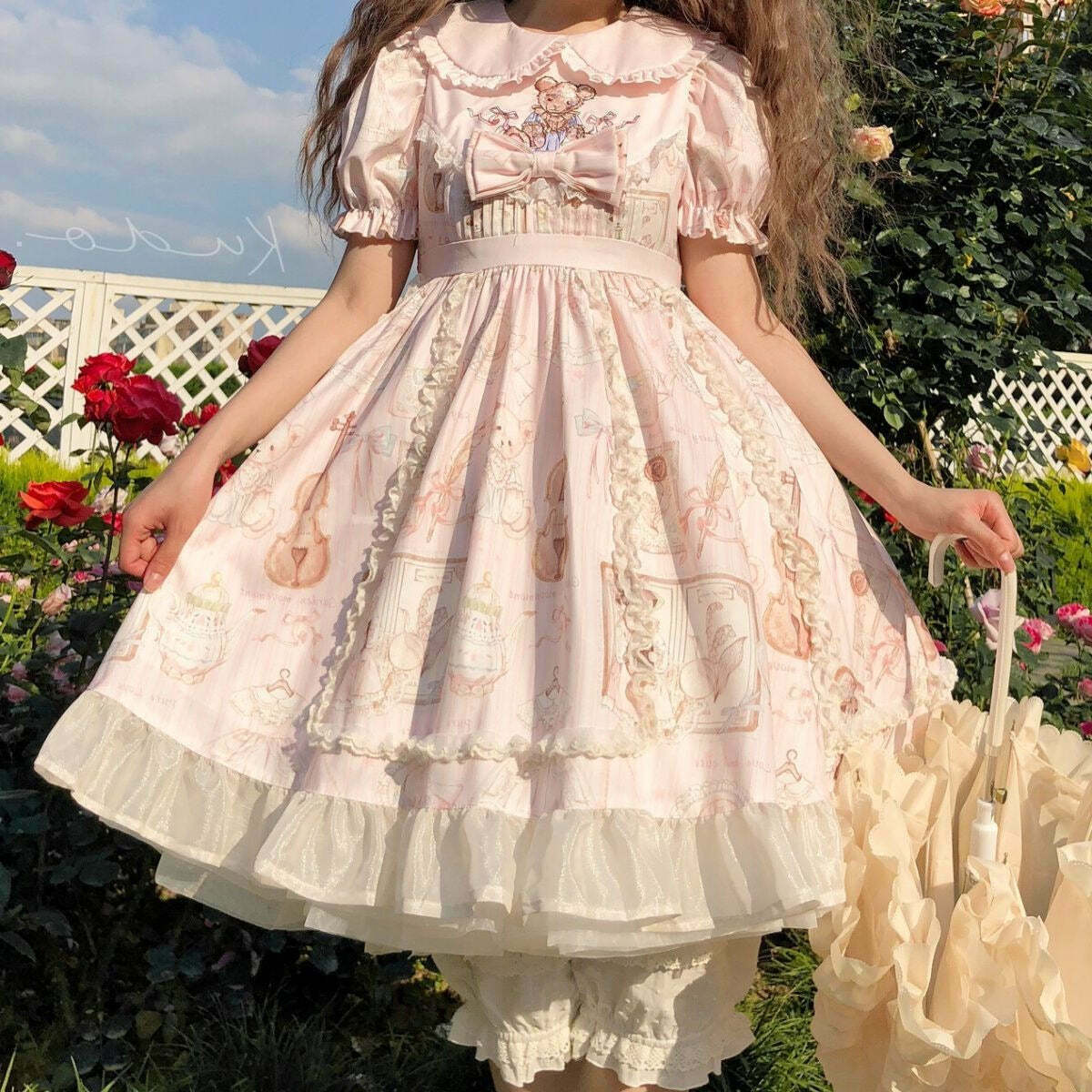 Kawaii Princesscore Dress for Gen Z: Belinda Bear's Magical Music Lessons