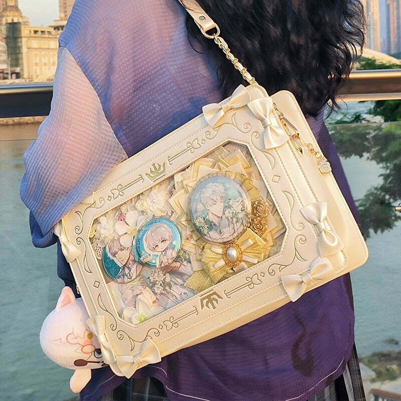 Kawaii Princesscore Window Bag for Gen Z Fashion: Romantic Academia Streetwear