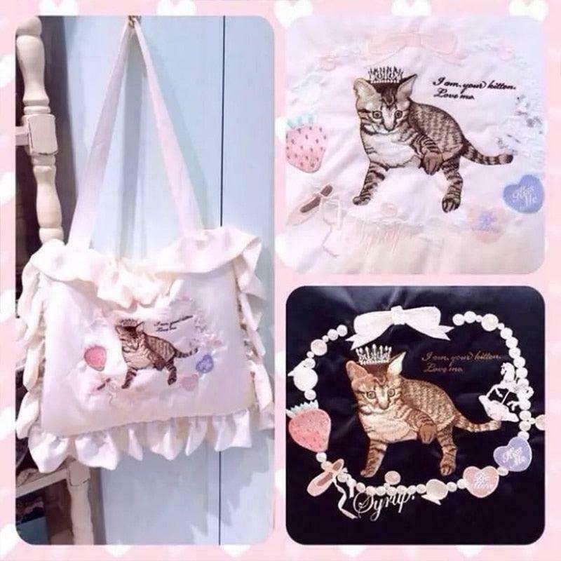 Kitten Fairycore Princesscore Bag for Gen Z Fashion: Y2K Streetwear