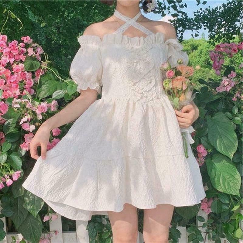 Late Spring Snowflake Fairycore Princess Dress for Gen Z Fashionistas