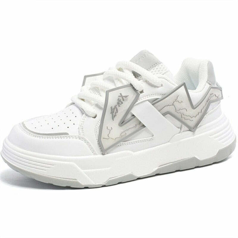 Lightning Strike Gen Z K-POP Streetwear Sneakers for Y2K Fashion