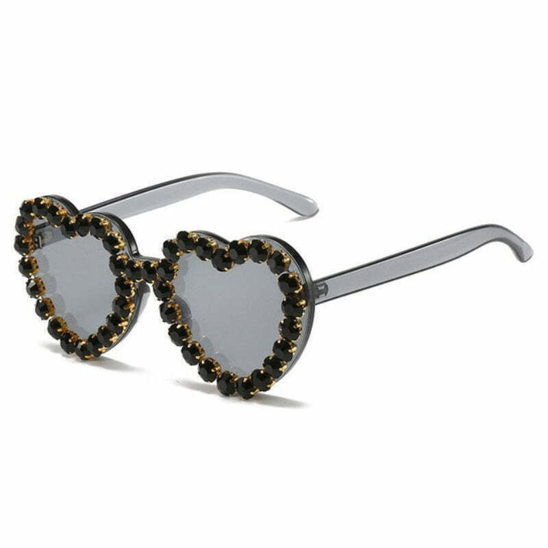 Luminous Heart Retro Sunglasses for Gen Z Fashionistas