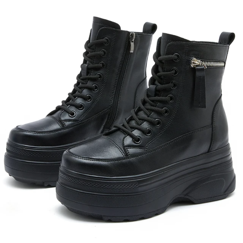 Mystic Gen Z K-POP Streetwear Moto Boots for Y2K Fashion