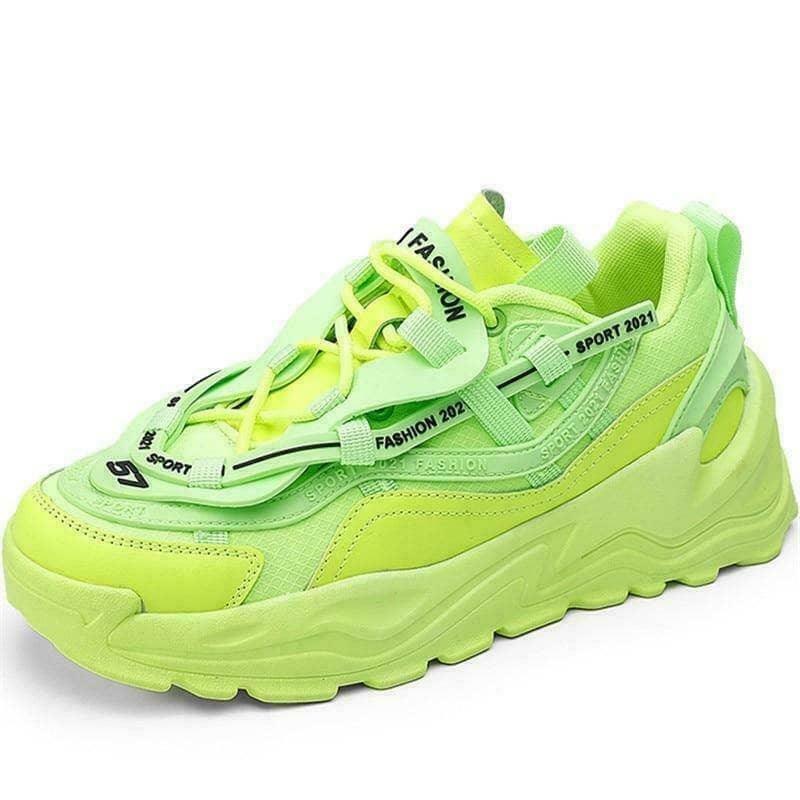 Neon Chunky Sneakers: Trendy Gen Z K-POP Streetwear