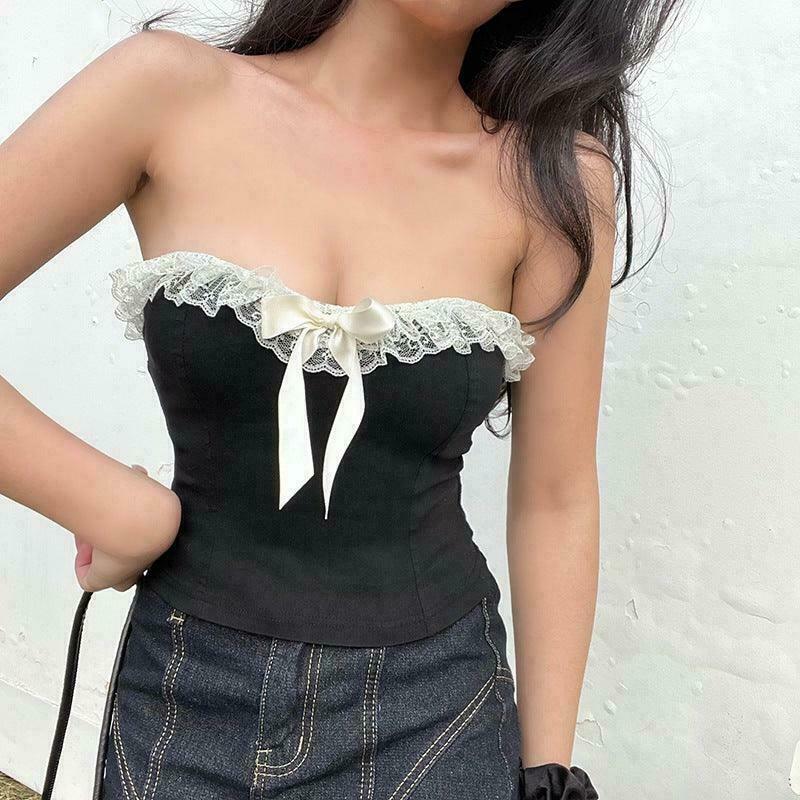 Night Fairycore Princess Corset Top for Gen Z K-POP Streetwear