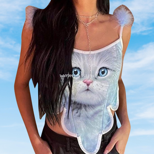 Norwegian Forest Cat Fairy Princess Corset Top for Gen Z K-POP Streetwear