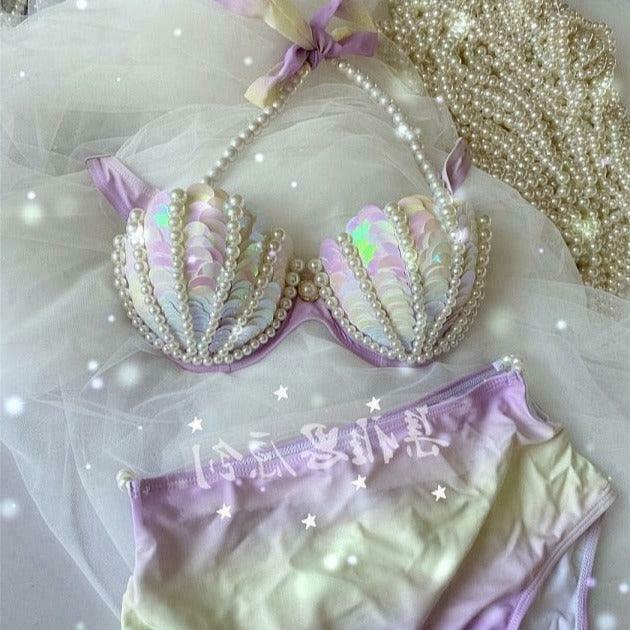 Opal Fire Mermaid Bikini for Gen Z Fashion: K-POP, Streetwear, Y2K