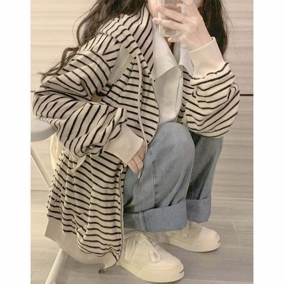 Oversized Cotton Polyester Coat with Double Hood | Gen Z K-POP Streetwear Y2K Fashion