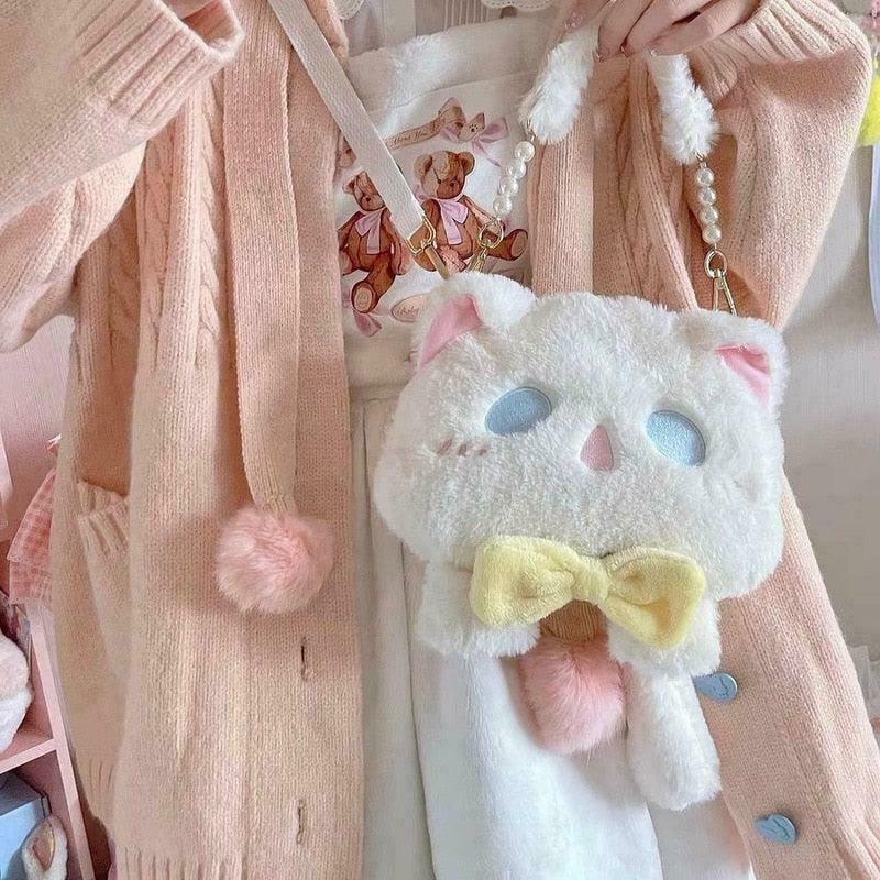 Pastel Kitten Fairycore Coquette Kawaii Bag for Gen Z Fashionistas