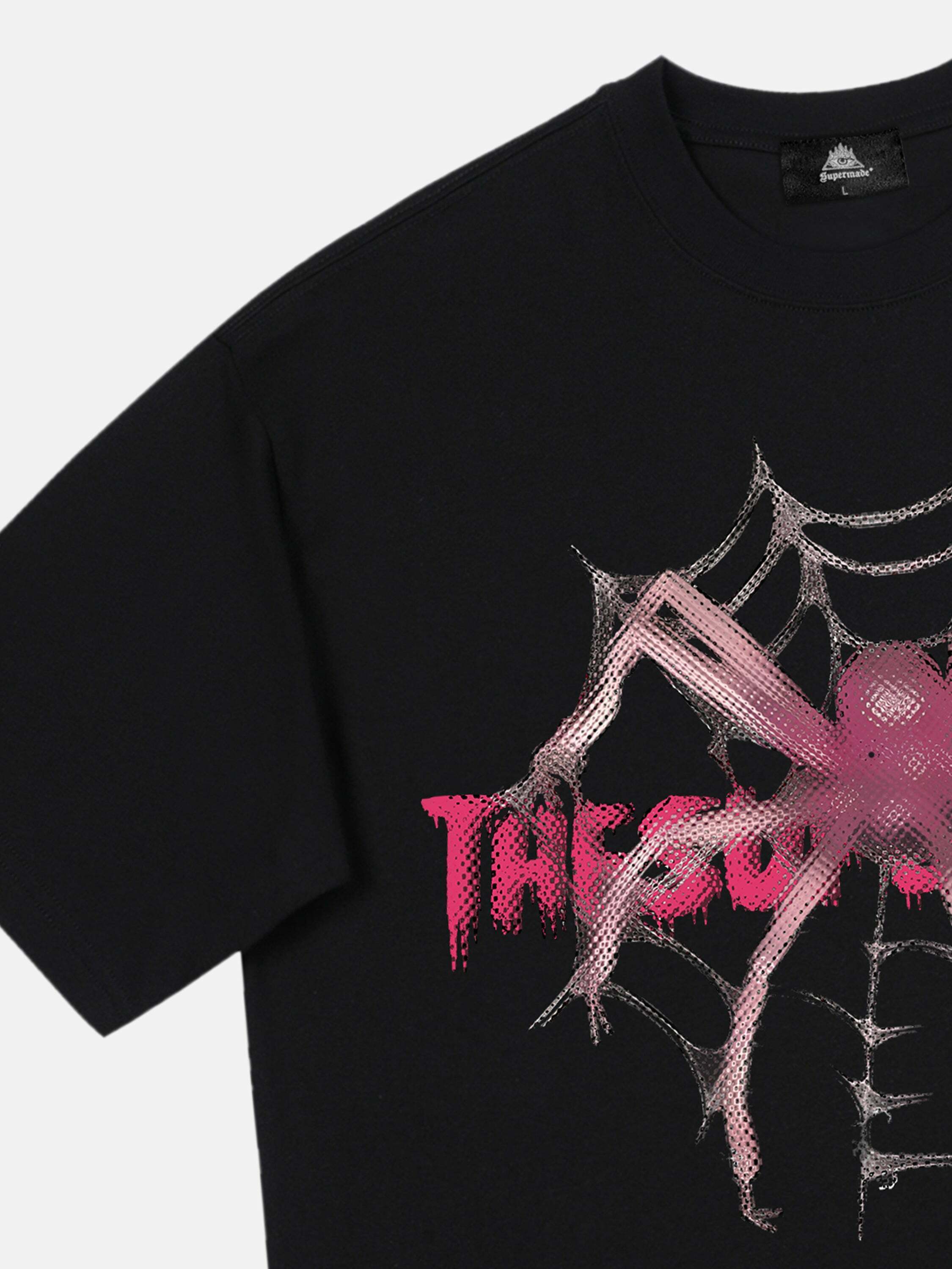 Pink Diamond Spider Streetwear Tee for Gen Z & K-POP Fashion