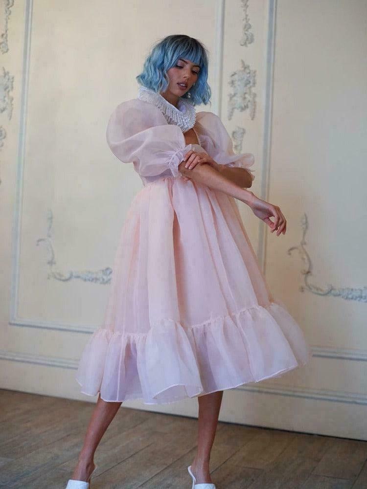 Princesscore Fairy Dress for Gen Z Fashion: Heart-themed K-POP Streetwear