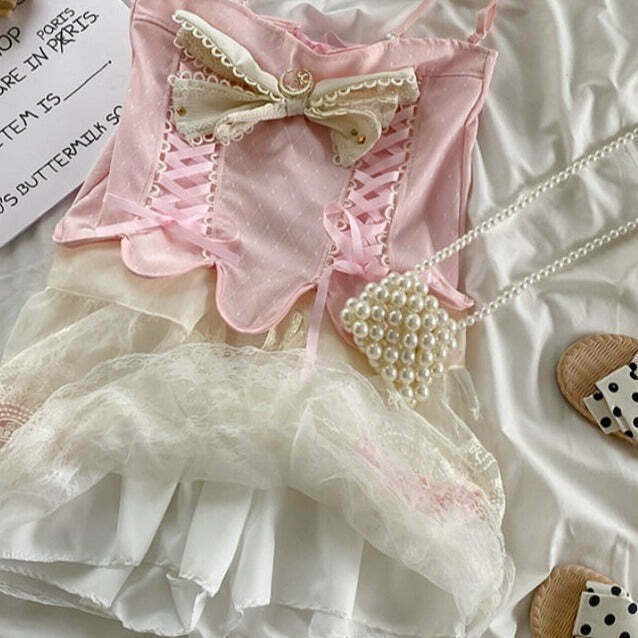 Princesscore Kawaii Top & Skirt Set for Gen Z Fashionistas