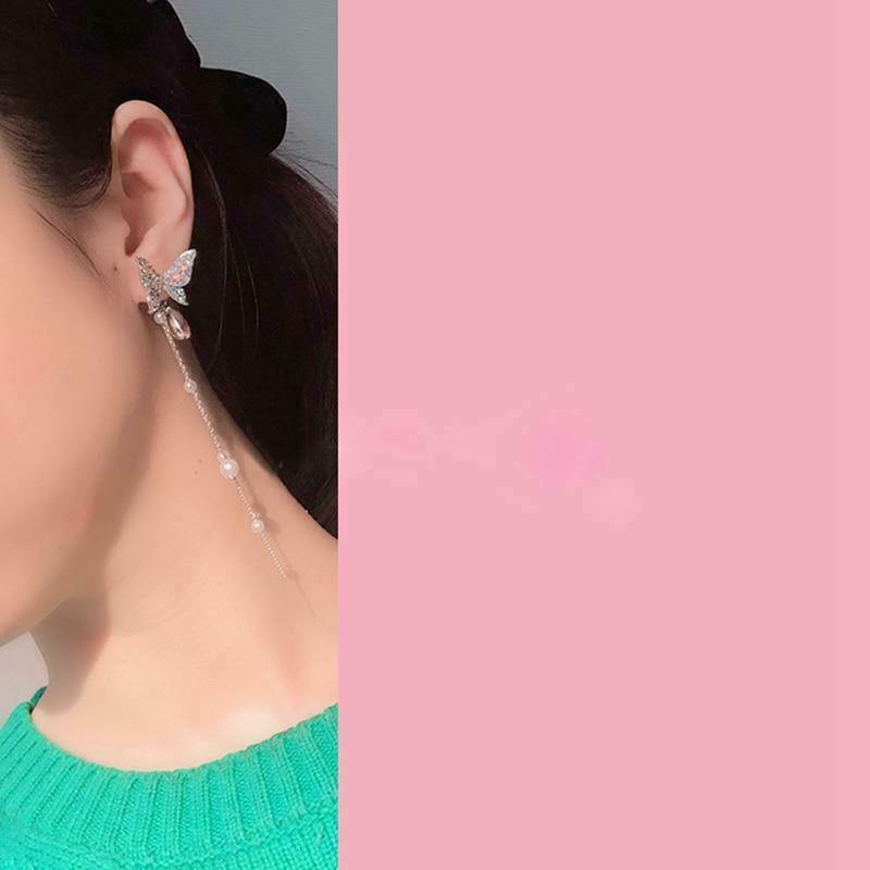 Rainy Day Butterfly Drop Earrings - Gen Z K-POP Streetwear Y2K Fashion