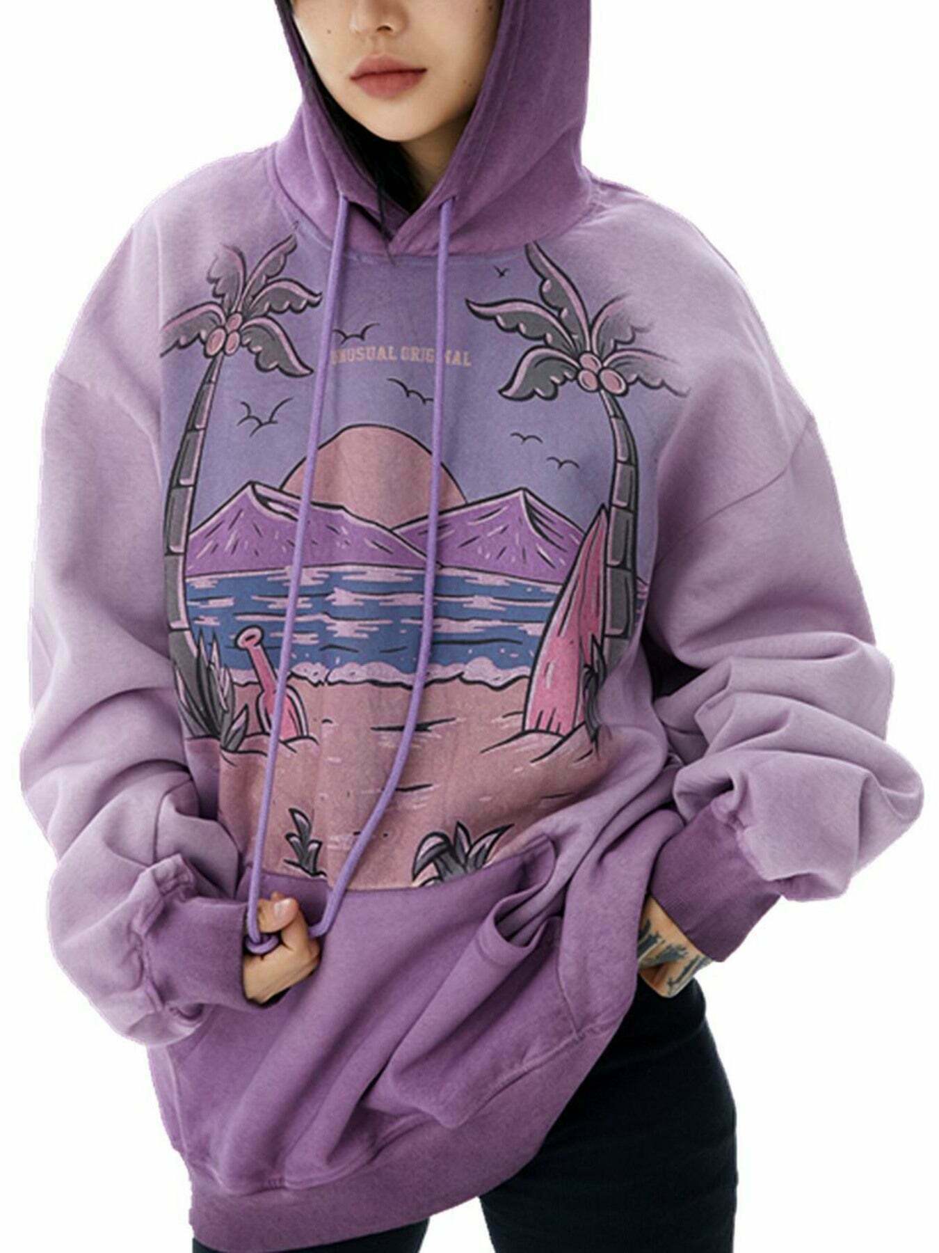 Retro Gradient Hoodie - Trendy Gen Z K-POP Streetwear