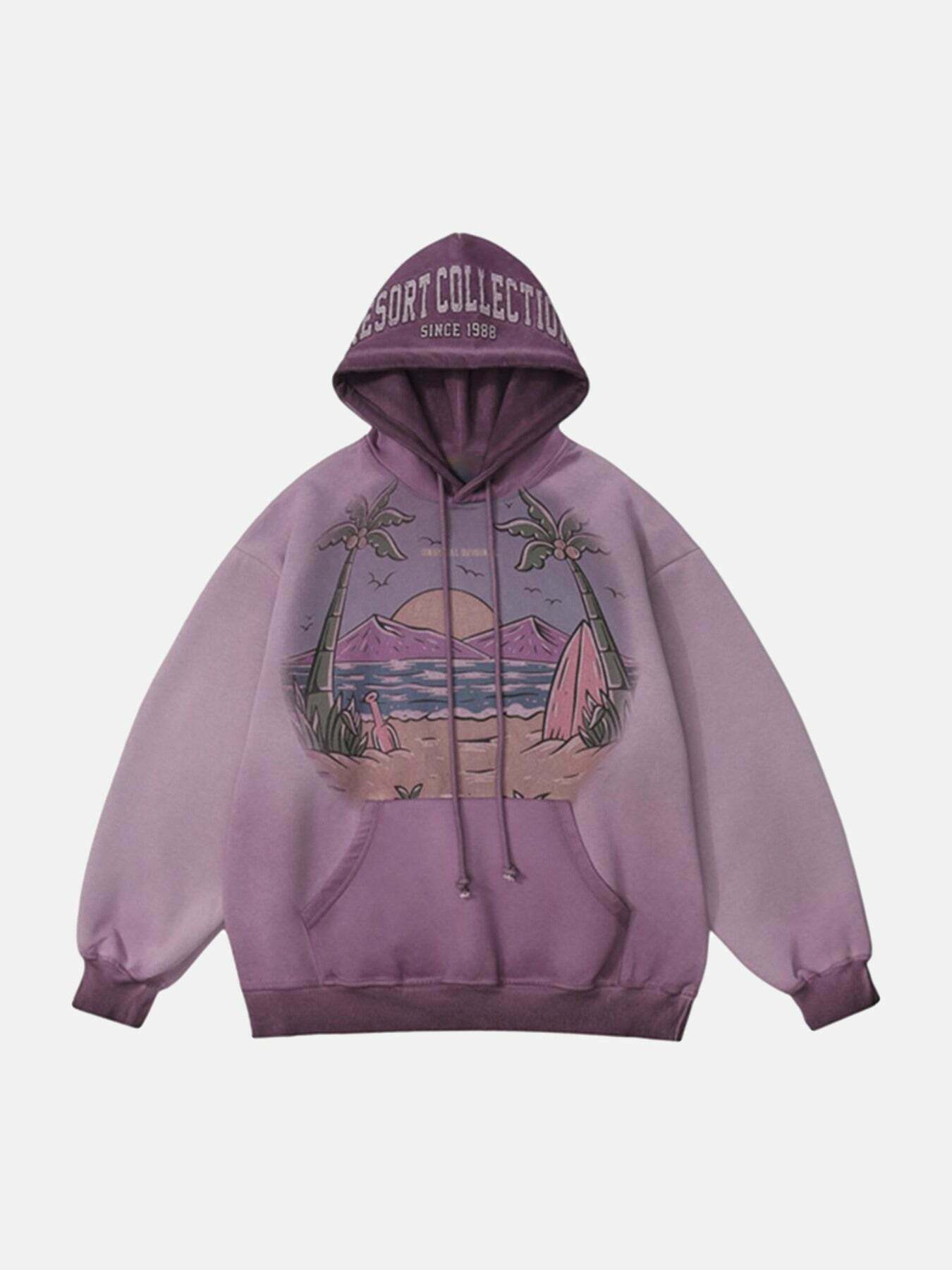 Retro Gradient Hoodie - Trendy Gen Z K-POP Streetwear