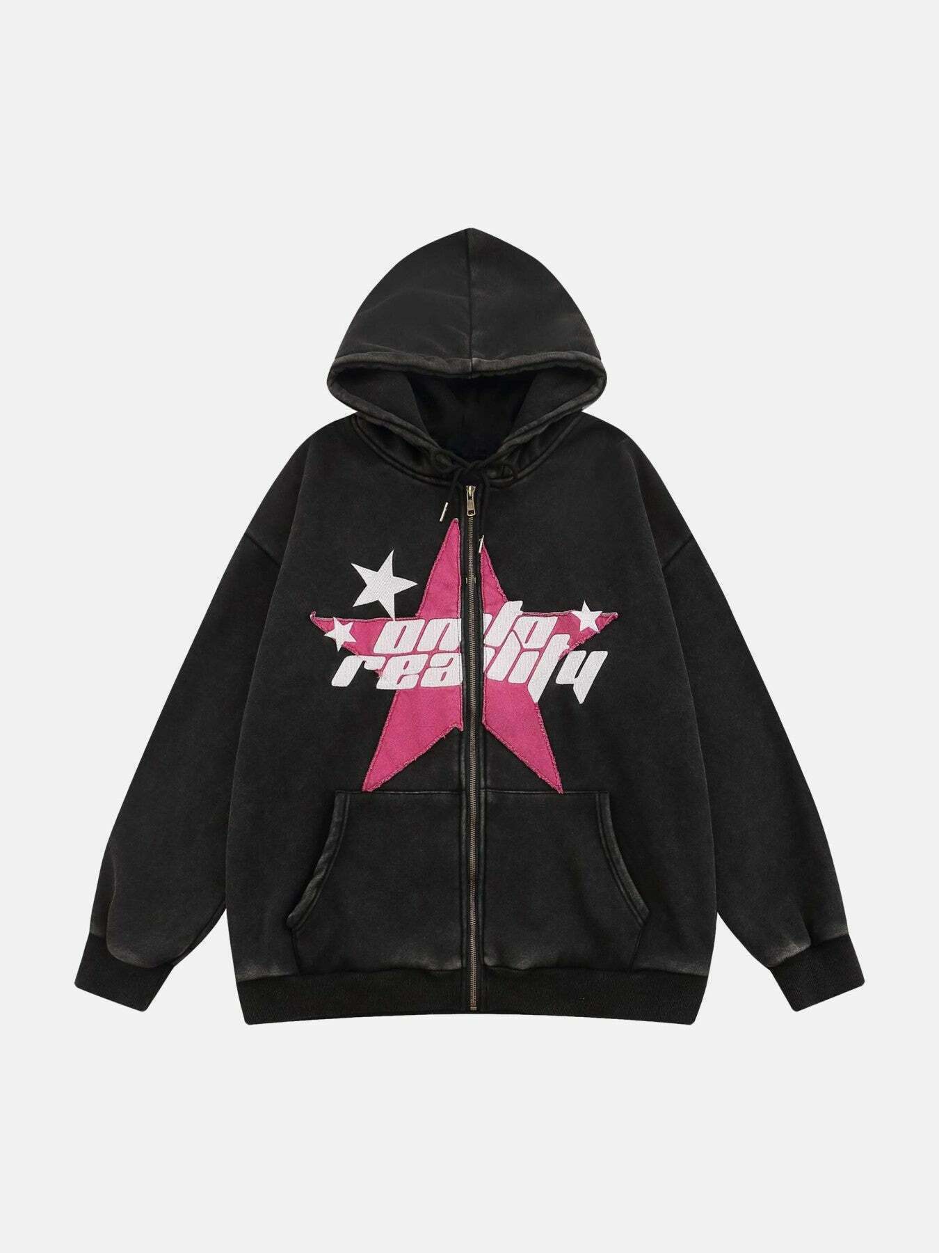 Retro Letter Print Hoodie - Trendy Gen Z K-POP Streetwear for Y2K Fashion