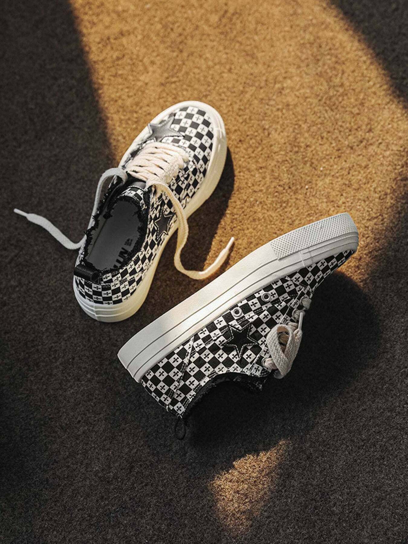 Retro Star Canvas Sneakers for Gen Z Fashionistas