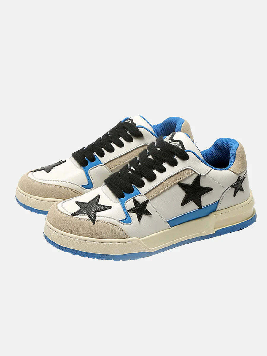 Retro Star Element Sneakers: Gen Z K-POP Streetwear Y2K Fashion