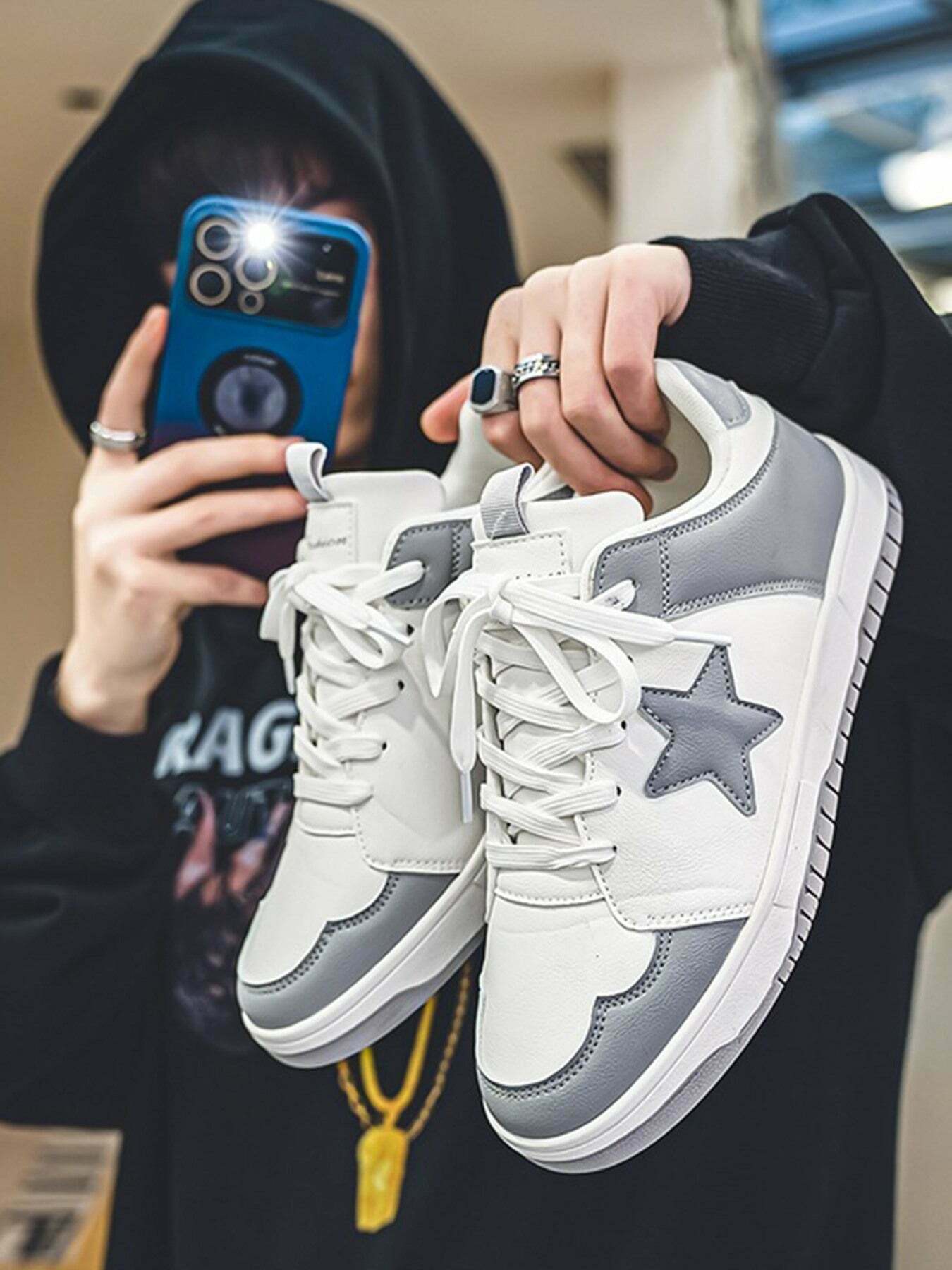 Retro Star Sneakers: Gen Z K-POP Streetwear for Y2K Fashion