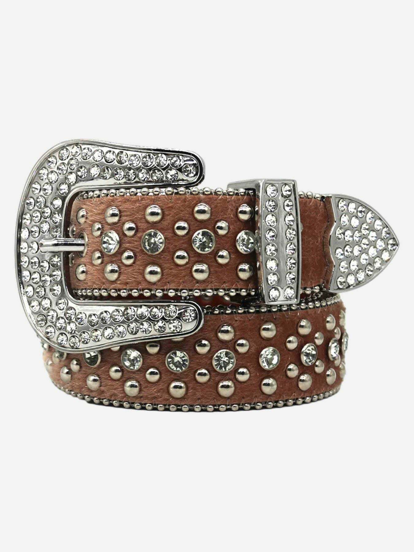 Rhinestone Belt: Trendy Hip Hop Punk Fashion Accessory for Gen Z and K-POP Streetwear