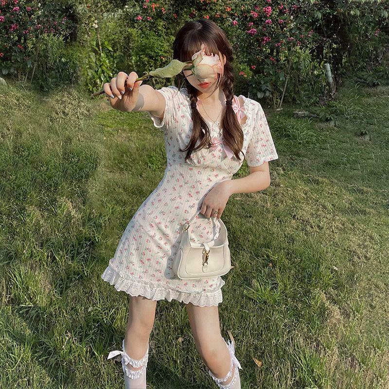 Ribbon Princesscore Dress: Gen Z K-POP Streetwear Y2K Fashion