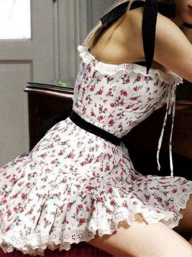 Rose Kawaii Fairycore Princess Dress for Gen Z Streetwear