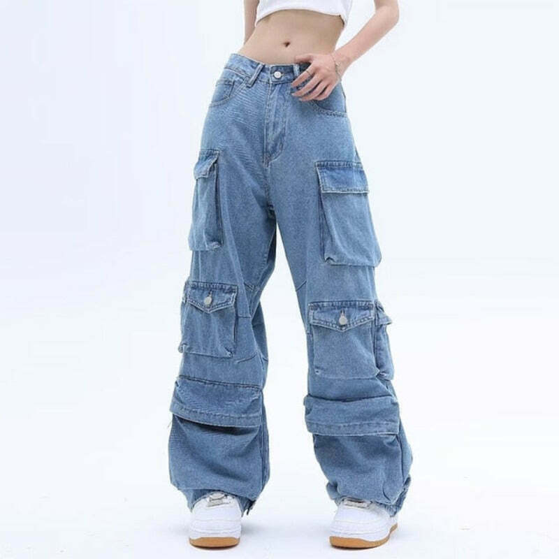 Seoul Street Oversized Jeans - Trendy Gen Z K-POP Y2K Fashion