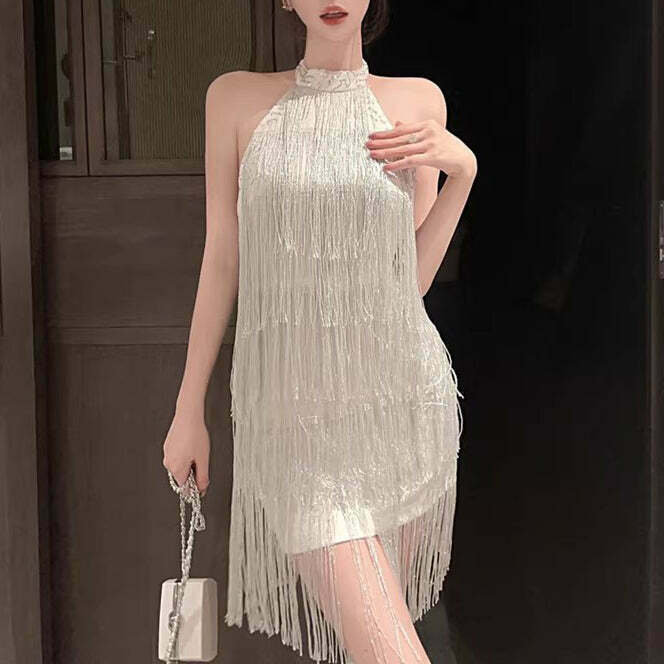 Sequin Tassel Gen Z K-POP Streetwear Birthday Dress