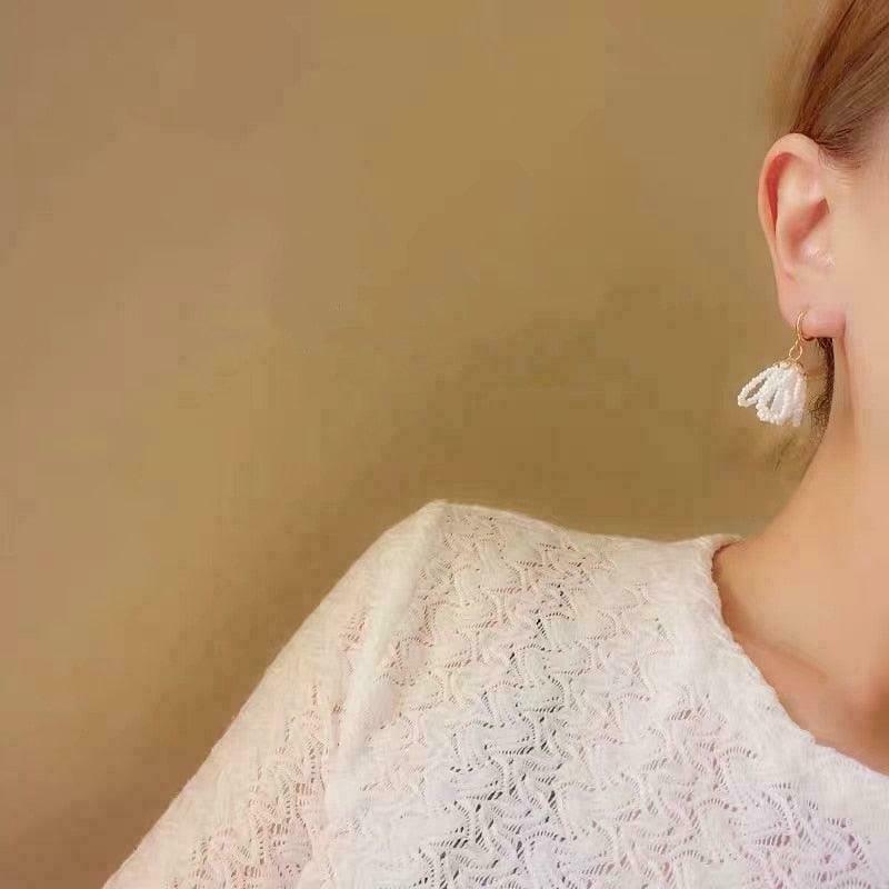 Simulated Pearl Cottagecore Earrings - Gen Z K-POP Streetwear Y2K Fashion