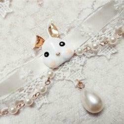 Snowflake Bunny Fairycore Princess Choker - Gen Z K-POP Streetwear Y2K