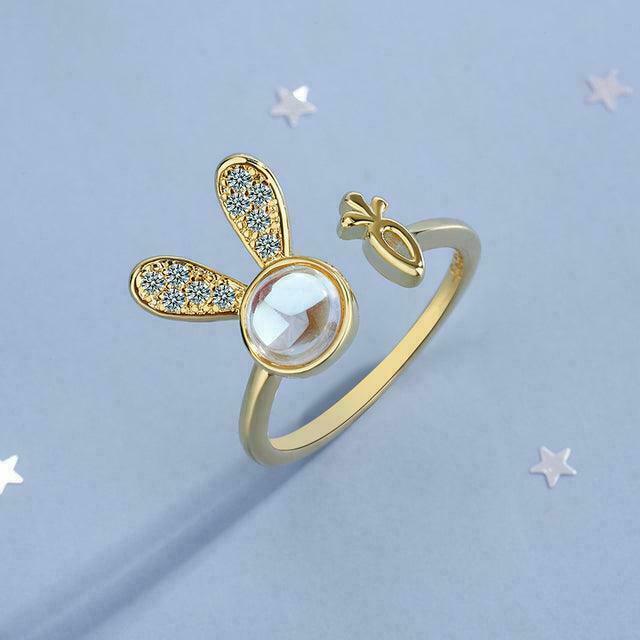 Solar Bunny Fairycore Adjustable Ring - Gen Z K-POP Streetwear Y2K