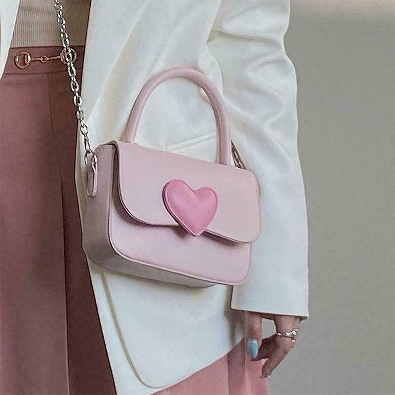 Strawberry Candy Heart Kawaii Bag for Gen Z Streetwear Fashion