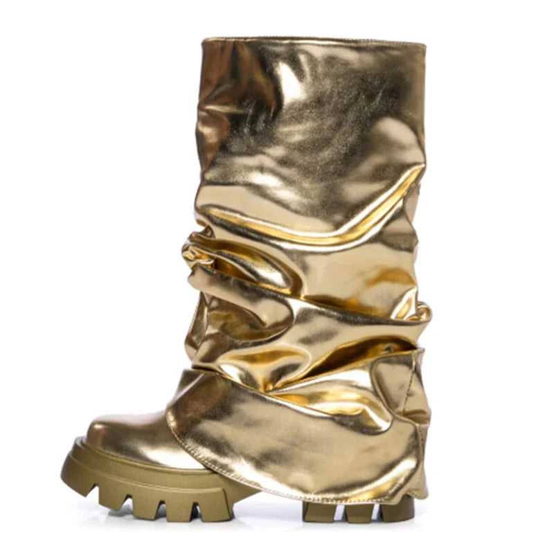 Stylish Eclipse Star Boots for Gen Z Fashionistas - Trendy K-POP Streetwear with Y2K Vibes