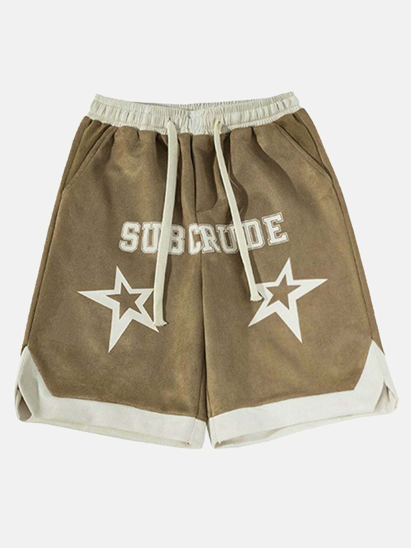 Suede Gen Z Streetwear Shorts for K-POP & Y2K Style