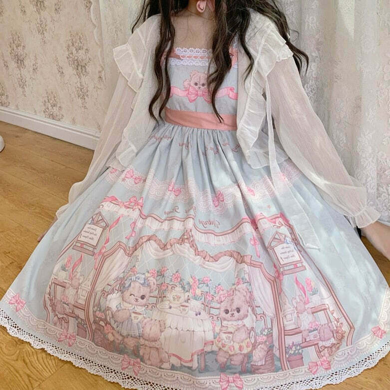 Teddy's Coquette Kawaii Dress Set for Gen Z Fashionistas