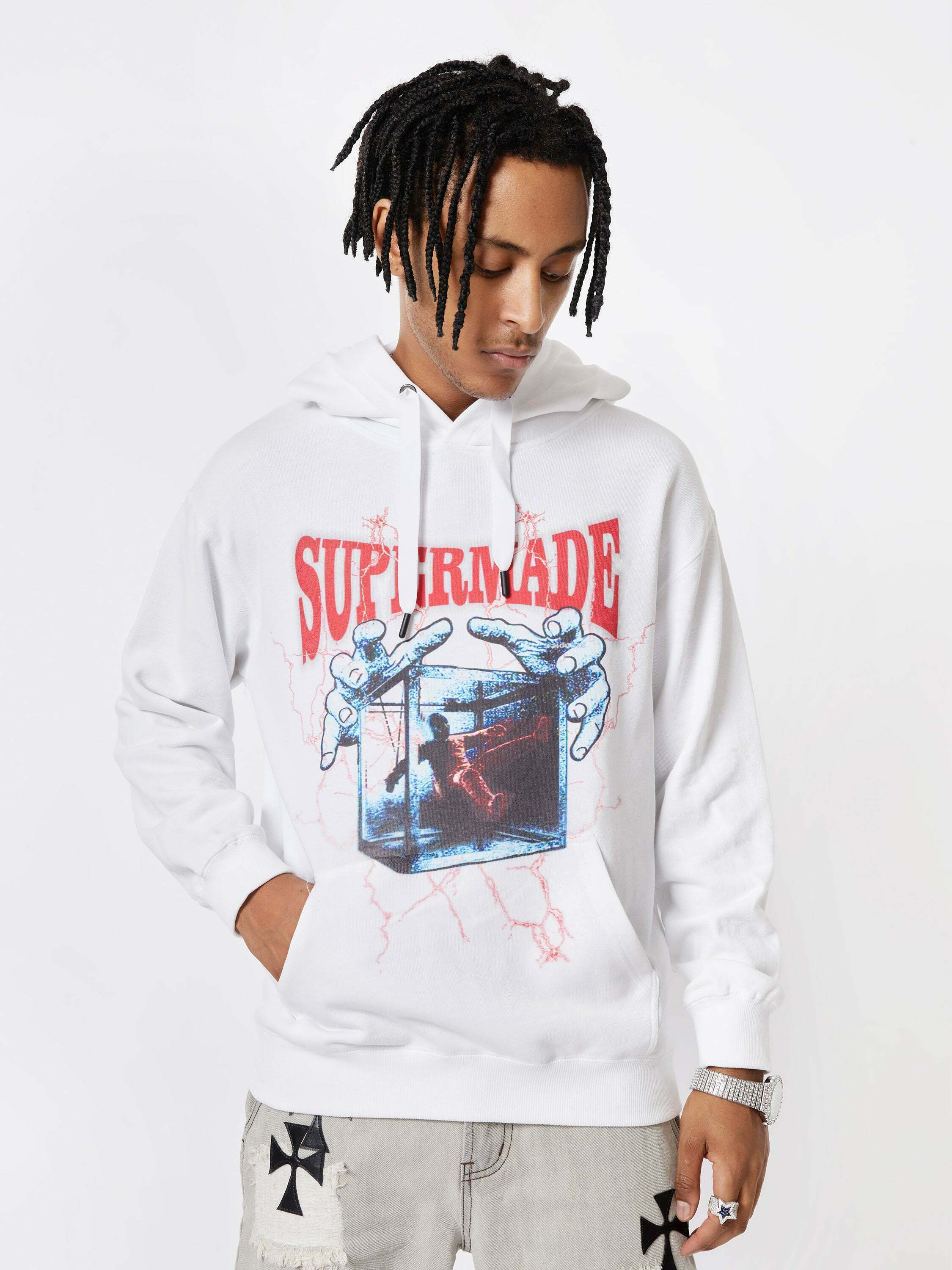 Thunderstreak Graphic Hoodie for Gen Z Fashion - Y2K Streetwear