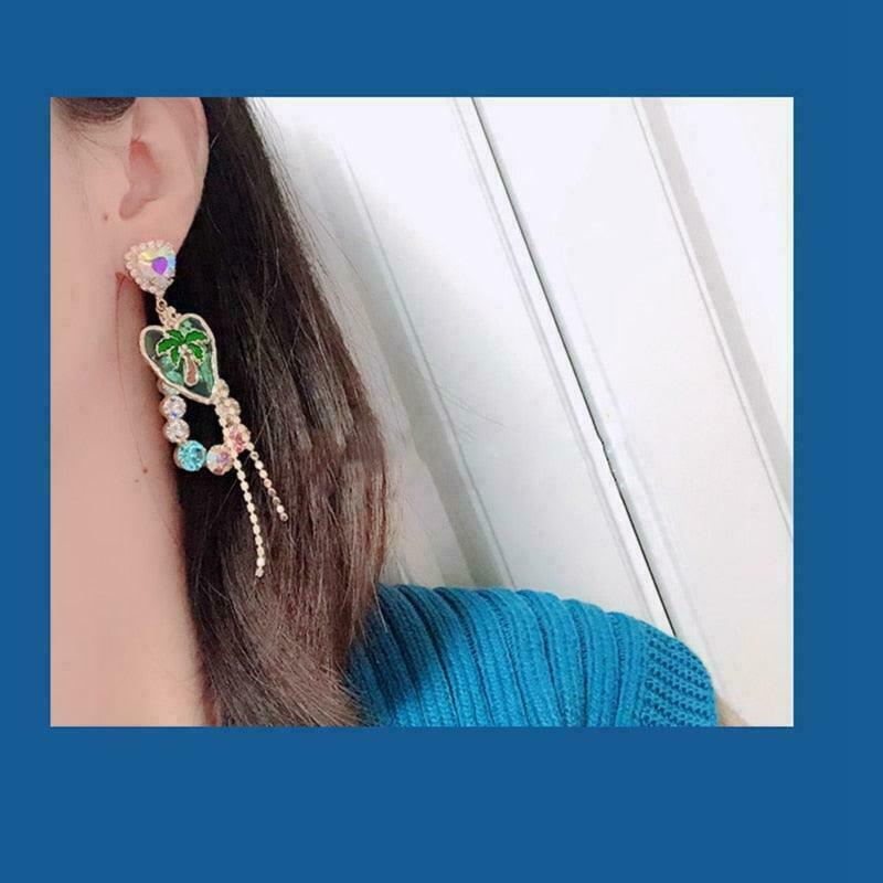 Tropical Mermaid Fairycore Earrings for Gen Z Streetwear & K-POP Fashion