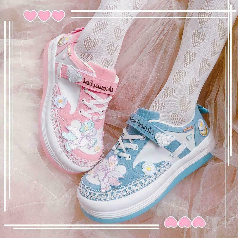 Unicorn Watercoloring Book Fairycore Sneaker Shoes - Gen Z K-POP Streetwear Y2K