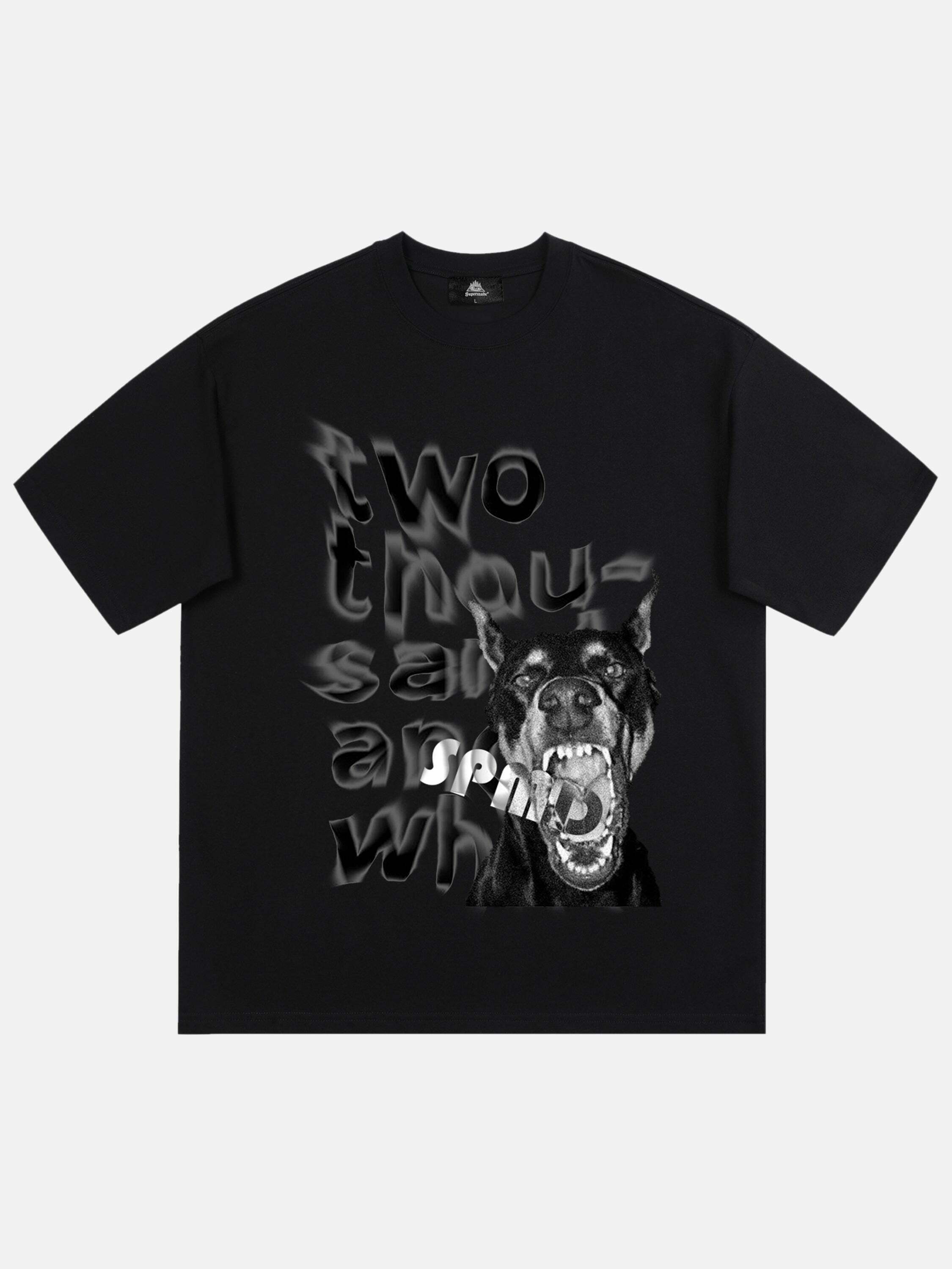 Urban Style Doberman Dog Print Tee - Trendy Gen Z Streetwear