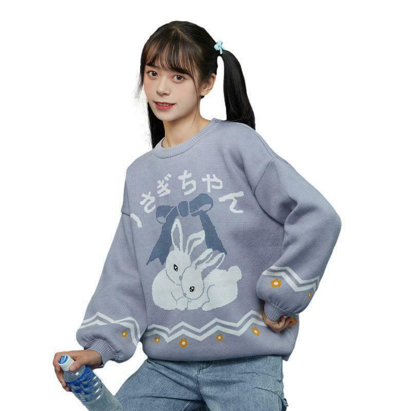 Usagi Chan's Bunny Fairycore Princess Sweater - Gen Z K-POP Y2K Streetwear