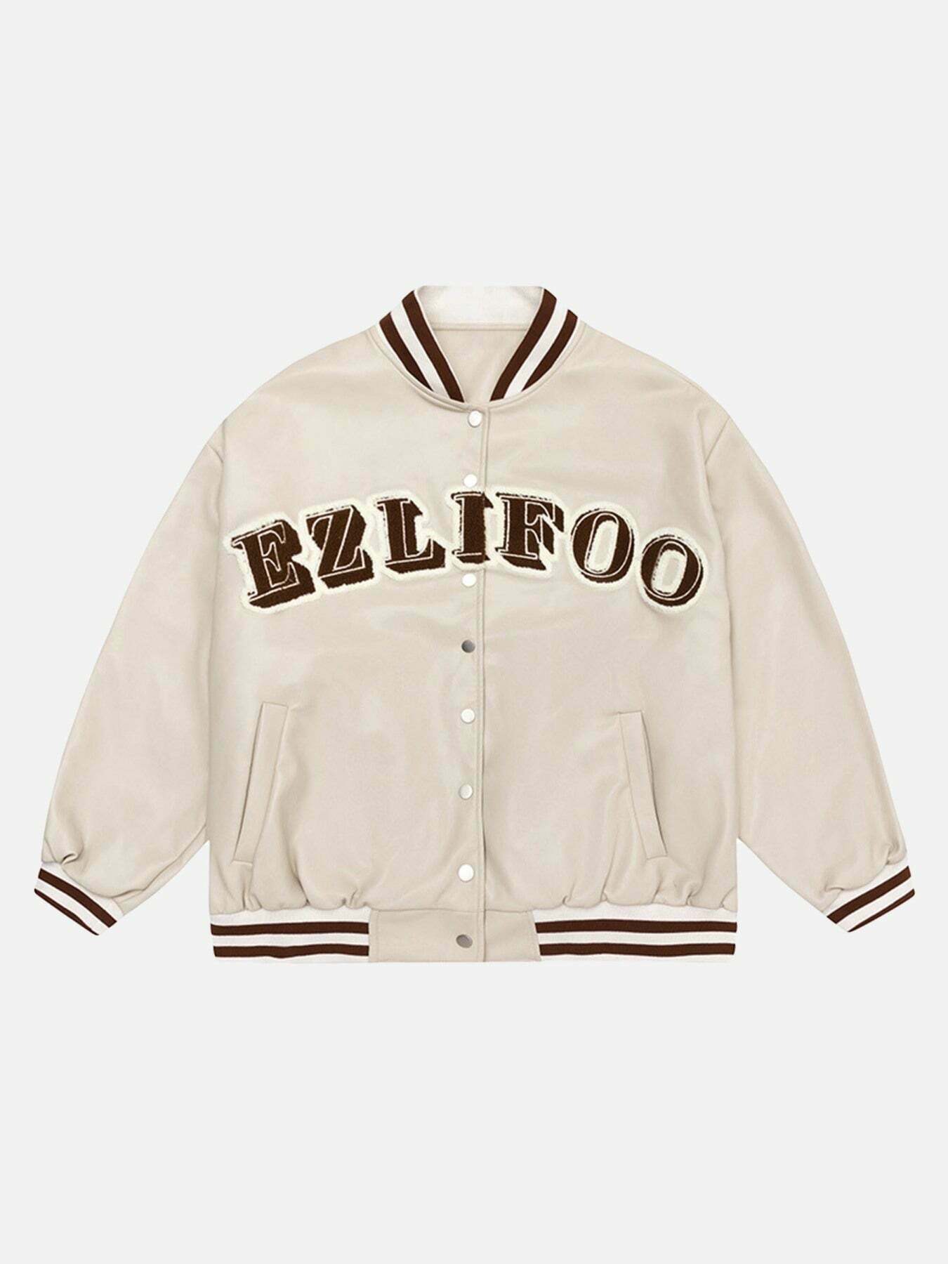 Vintage Alphabet Streetwear Baseball Jersey for Gen Z and K-POP Fashion